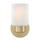 Westinghouse Fixture Wall 60W Sylvestre Champagne Brass CylIndoorical Frosted Glass 6126400 - alternate 1